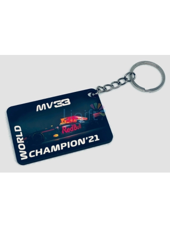 MV 33 World champion'21 glossy MDF sleutelhanger