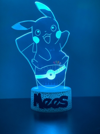 Pokemon Lamp met naam