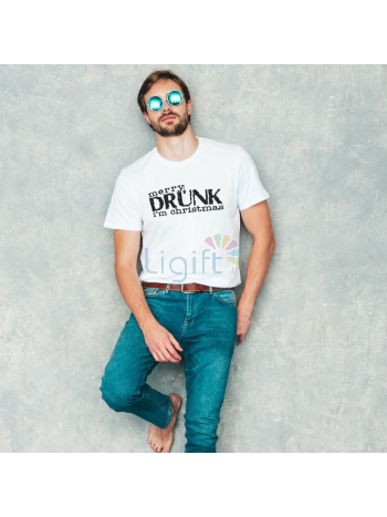Merry drunk i'm christmas T-shirt Man